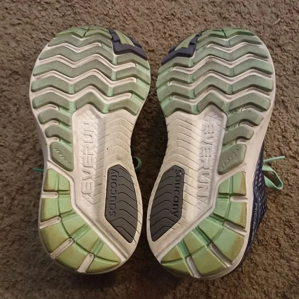 Saucony Womens Ride ISO S10444-35 Blue Running Sneakers Size 6.5 PRE-OWNED